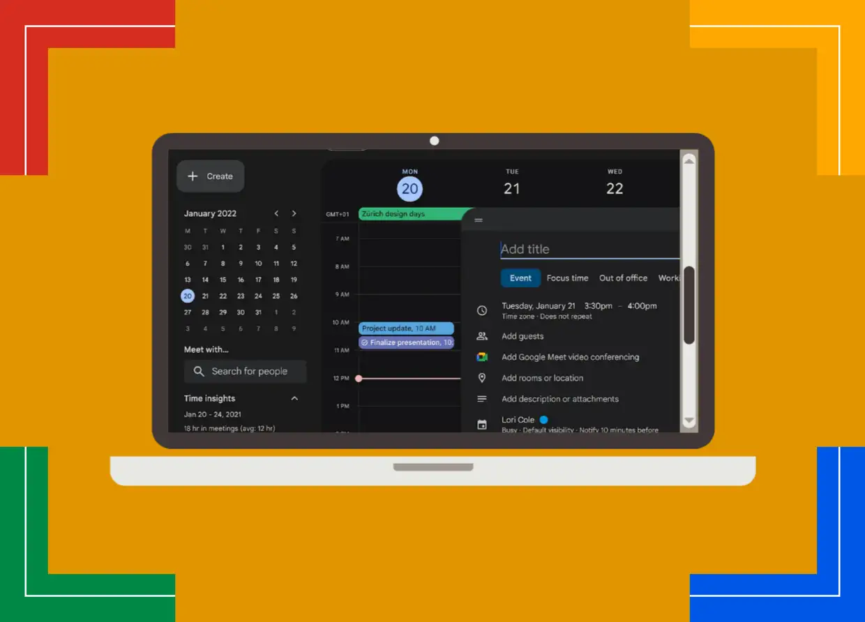 GOOGLE CALENDAR INTRODUCES DARK MODE AND MODERNIZED USER INTERFACE