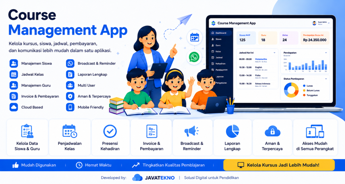 JAVATEKNO - Course Management App